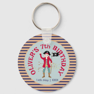 Captain of the Pirate Ship Birthday Party Key Ring