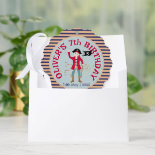 Captain of the Pirate Ship Birthday Party Tree Decoration Card