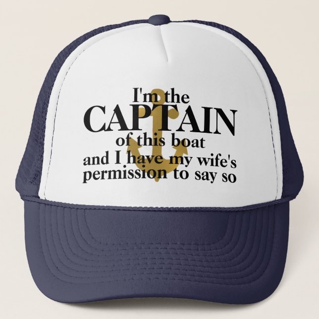 Captain Of This Boat Funny Hat (Front)