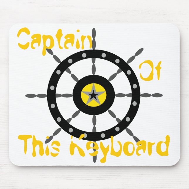 Captain of This Keyboard Mouse Pad (Front)