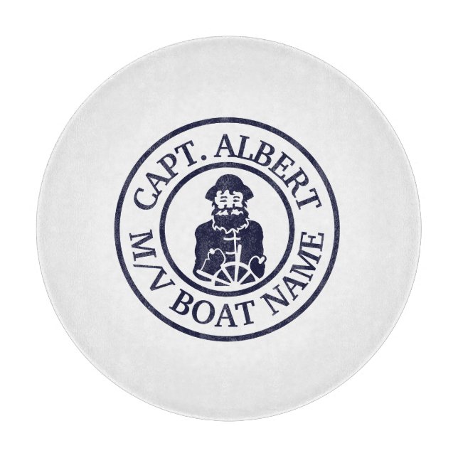 Captain Old Scruff Personalised Logo Cutting Board (Front)