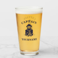 Captain Old Scruff with Your Name Glass Tumbler