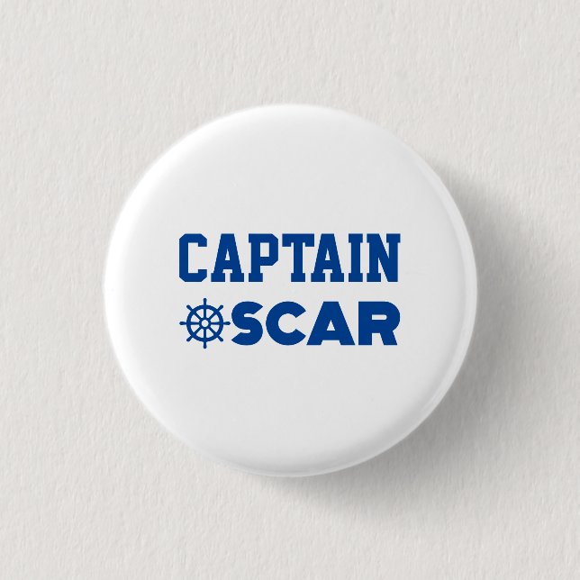 Captain Oscar 3 Cm Round Badge (Front)