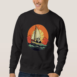 Captain Panda Summer Boat Family Vacation Sweatshirt