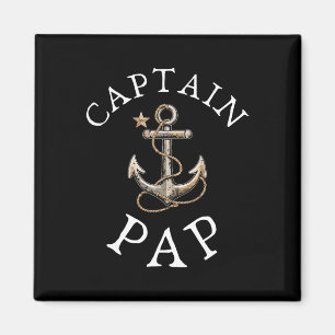 Captain Pap Boat Sailing Boating Vintage Anchor Fu Magnet