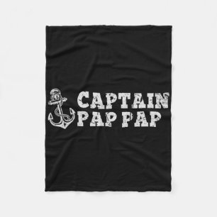 Captain Pap-pap Sailing Boating Pappap Boat Anchor Fleece Blanket