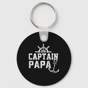 Captain Papa Pontoon Boating Fishing Lake Sailing  Key Ring