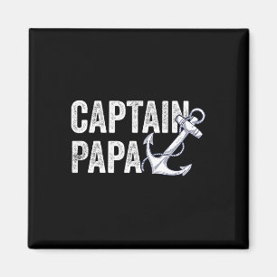 Captain Papa Pontoon Gift Lake Sailor Fishing Boat Magnet