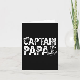 Captain Papa Pontoon Lake Sailor Fishing Boating F Card