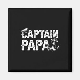 Captain Papa Pontoon Lake Sailor Fishing Boating F Magnet