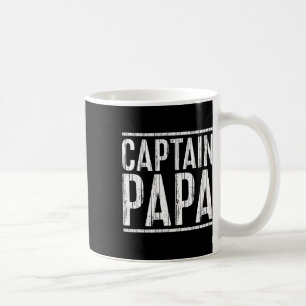 Captain Papa Shirt Pontoon Boat Fathers Day Fishin Coffee Mug