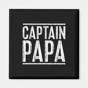 Captain Papa Shirt Pontoon Boat Fathers Day Fishin Magnet