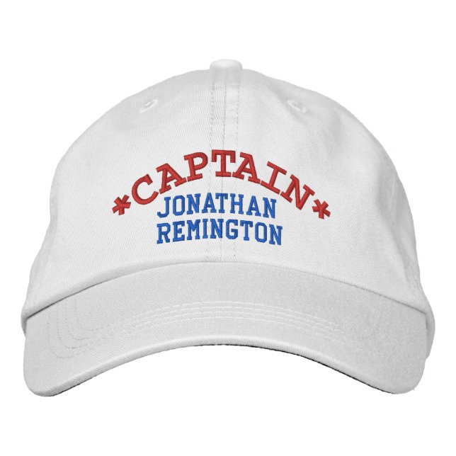 CAPTAIN Personalised First Last NameAdjustable Hat (Front)