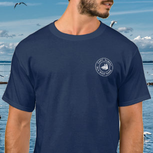 Captain Personalized Sailboat Logo T Shirt