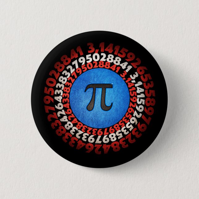 Captain Pi Superhero Shield Nerdy Math Pi Day      6 Cm Round Badge (Front)
