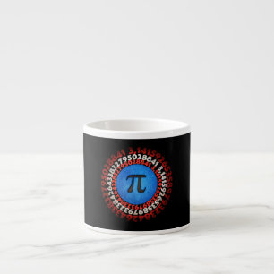 Captain Pi Superhero Shield Nerdy Math Pi Day      Espresso Cup