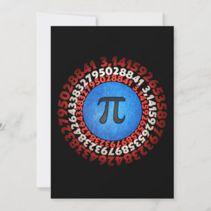 Captain Pi Superhero Shield Nerdy Math Pi Day      Invitation