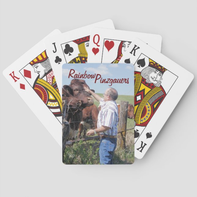 Captain-Pinzgauer Bull Playing Cards- personalise Cards (Back)