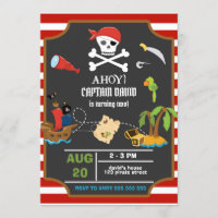 Captain Pirate Skull Boy Birthday Party