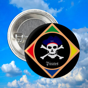 Captain & Pirates Flag - Treasure Island /party 3 Cm Round Badge