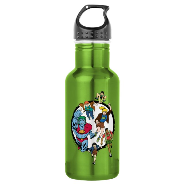 Captain Planet and the Planeteers Circle Graphic 532 Ml Water Bottle (Front)