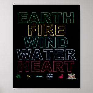 Captain Planet Earth Day Earth Wind Fire Water Hea Poster
