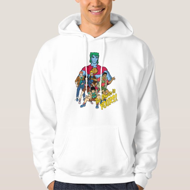 Captain Planet Group Graphic - The Power Is Yours! Hoodie (Front)