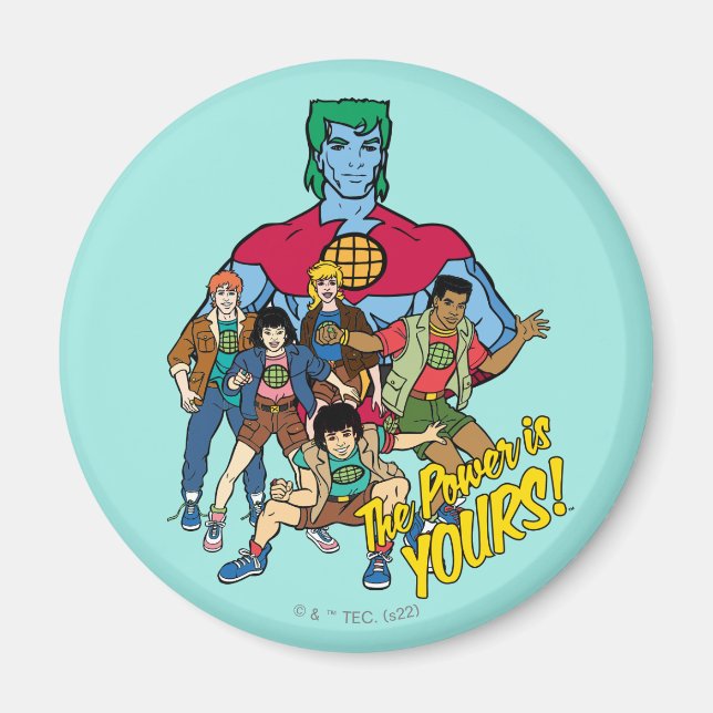 Captain Planet Group Graphic - The Power Is Yours! Magnet (Front)