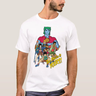 Captain Planet Group Graphic - The Power Is Yours! T-Shirt