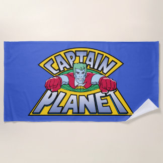 Captain Planet Logo Beach Towel