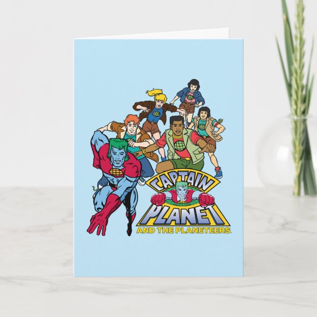 Captain Planet & the Planeteers Group Logo Graphic Card (Front)