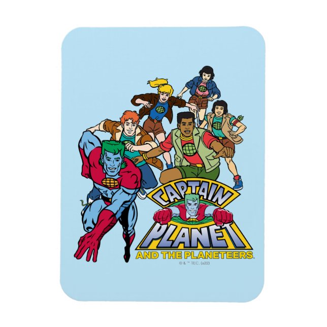 Captain Planet & the Planeteers Group Logo Graphic Magnet (Vertical)