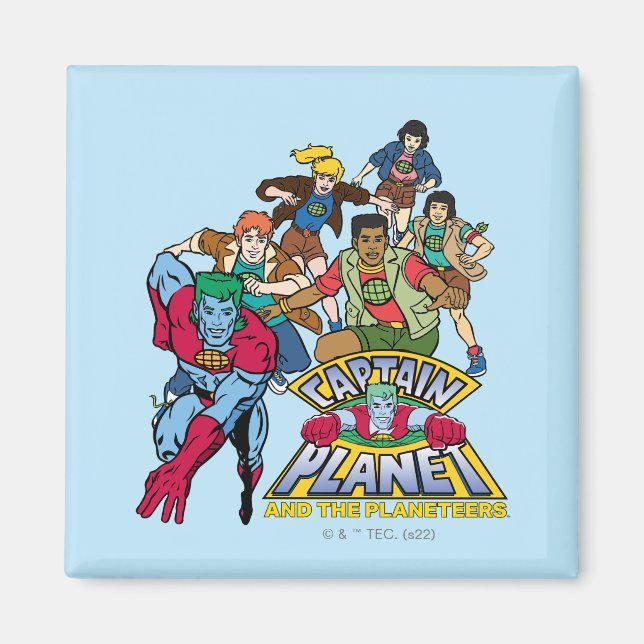 Captain Planet & the Planeteers Group Logo Graphic Magnet (Front)