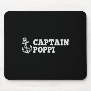Captain Poppi Sailing Boating Vintage Boat Anchor  Mouse Pad