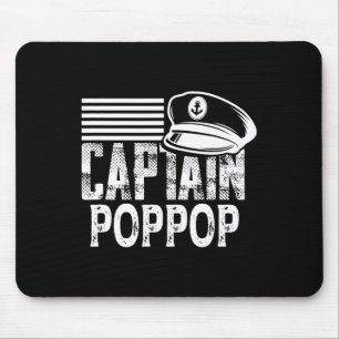Captain Poppop - Sailing Captain Hat Boat Owner Bo Mouse Pad