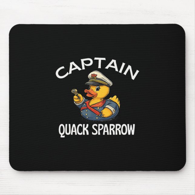 Captain Quack Sparrow Cruise Ducks Keep Hide You D Mouse Pad (Front)