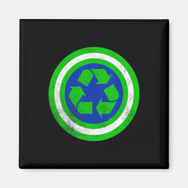 Captain Recycle Earth Day  Magnet (Front)
