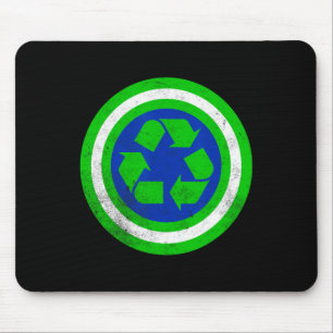 Captain Recycle Earth Day Mouse Pad