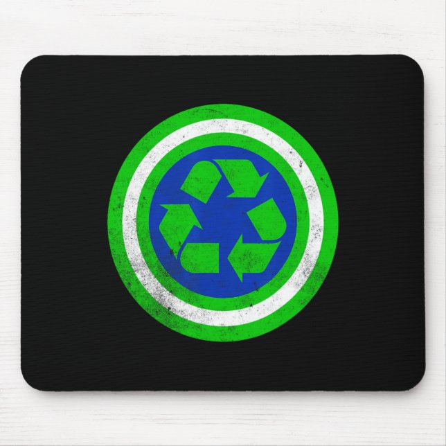 Captain Recycle Earth Day  Mouse Pad (Front)