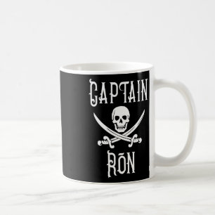 Captain Ron Personalised Pirate Skull Boating  Coffee Mug