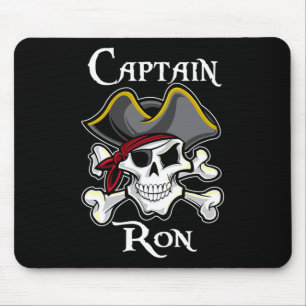 Captain Ron Vintage Personalized Pirate Boating Pi Mouse Pad