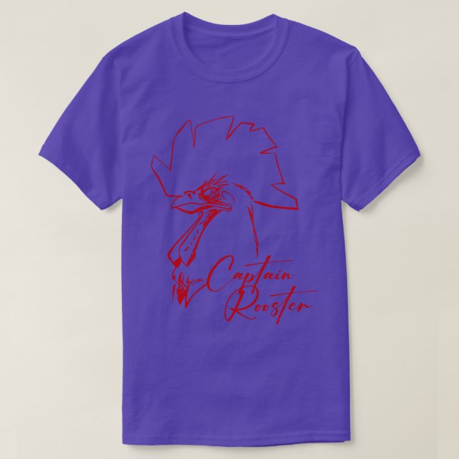 captain rooster funny tee (Design Front)