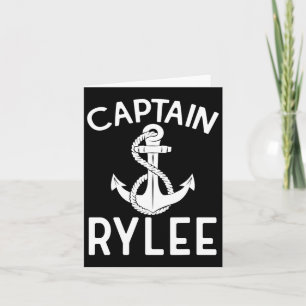 Captain Rylee Anchor Boat Boating Yacht Ship Card