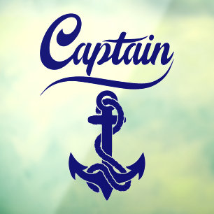 Captain Sailboat Anchor Nautical Design