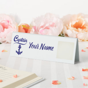 Captain Sailboat Anchor Nautical Design