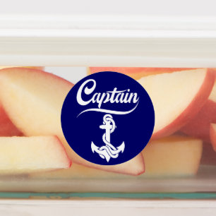 Captain Sailboat Anchor Nautical Design