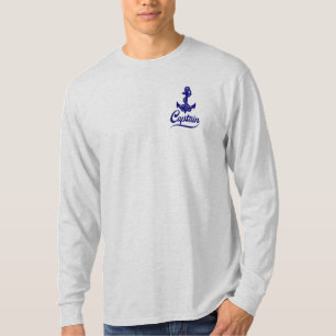 Captain Sailboat Anchor Nautical Design T-Shirt