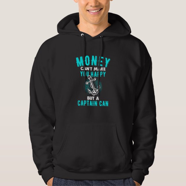 Captain Sailing Boat Motor Boat Rowing Boat Sea Hoodie (Front)