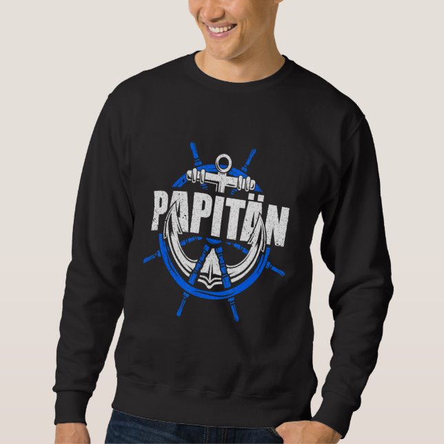 Captain Sailing Boat Sweatshirt (Front)