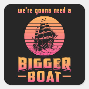 Captain Sailing Sail Boat Sea Sailor Gift Idea Square Sticker